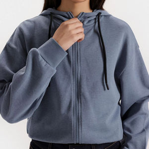 Sudadera con Capucha y Cremallera para Mujer, Ajuste Holgado y Cómodo, Sudadera con Capucha y Cremallera para Mujer, Capa de Algodón Suave - Product Image 1