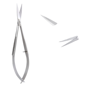 Ciseaux professionnels extra-affûtés courbés pour extensions de cils, en acier inoxydable, durables, pour droitiers - Product Image 2