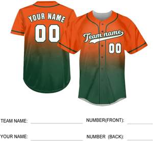 Maillot de baseball vintage personnalisé unisexe, vêtements de sport respirants à boutons élégants, haut de baseball tendance, vente en gros à la mode - Product Image 4