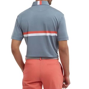 Diseño a rayas Polos para hombre High Street Style Transpirable Manga corta Algodón 220g Verano Deportes Hombre Polo Shirt - Product Image 5