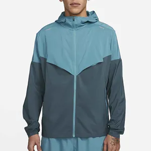 2024 OEM Custom Windbreaker Jacket Full Zip Up Mens Outdoor Sports Hooded Brand new Waterproof Windbreaker Jacket Hood for Men