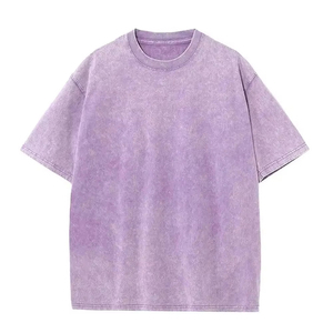 2025 microfibre lavage à l'acide respirant 100% coton hommes T-Shirts Street Wear léger vente chaude prix raisonnable OEM - Product Image 5