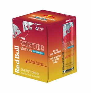 Bebida Energética Red Bull con Sabor a Manzana Fuji y Jengibre, 250 ml, Paquete de 12, Edición de Invierno, Proveedor de Distribución al por Mayor - Product Image 6