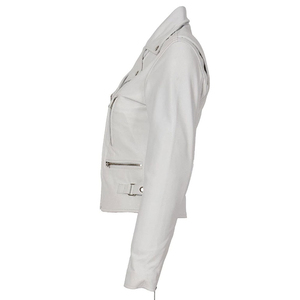 Wholesale Latest Design Women's Varsity Quilted Jacket High Quality Sheep Skin Leather Waterproof Windproof Breathable OEM - Product Image 5