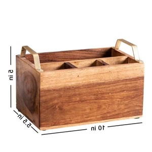 Luxury Kitchen Wooden four-Layer Traditional Detachable Cutlery Holder Utensils Organizer Dispenser <b>Storage</b> Caddy Best Quality - Product Image 1