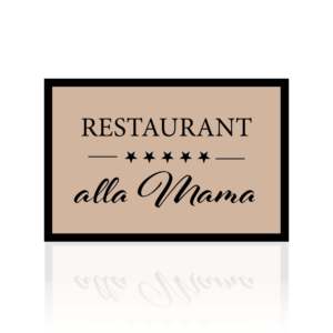 Tapete para Restaurante Alla Mama, Hecho a Mano, Beige, 40x60 cm, PVC, con Diseño Impreso, para Uso Interior y Exterior - Product Image 3
