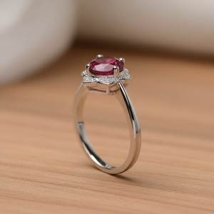 925เพทายสำหรับเด็กสีเงินสเตอร์ลิงหรูหราสไตล์วินเทจสง่างามตั้งค่าช่องบุคคลที่สามได้ - Product Image 4