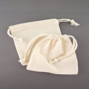 Small Unbleached Cotton <b>Muslin</b> <b>Bags</b> With Customized Printing Cotton Drawstring <b>Bag</b> - Product Image 5