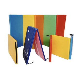 Tapis d'exercice pliable à trois volets avec poignées de transport pour MMA, gymnastique, étirements, exercices de renforcement du tronc - Product Image 3