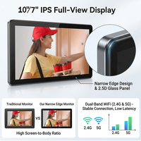 Videoportero Inteligente Hiwink 2K IP, Sistema de Intercomunicación Smart Life Tuya WiFi, Pantalla Táctil IPS, Sensor de Movimiento PIR con Desbloqueo por Palma de la Mano