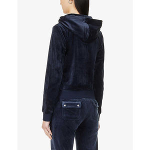 2025 Top meilleure vente hiver sweat à capuche pour femme Logo personnalisé velours 100% coton biologique Streetwear respirant - Product Image 6