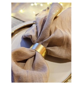 Anneau de serviette en métal, décoration de table élégante, fait à la main, réutilisable, porte-serviettes pour la maison et le restaurant - Product Image 3