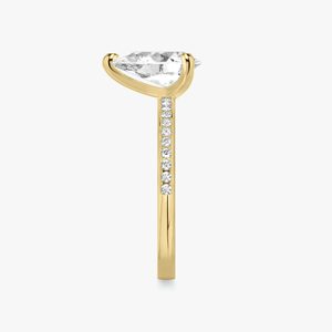 Bague de fiançailles en argent 925 avec diamant Moissanite poire - Product Image 3