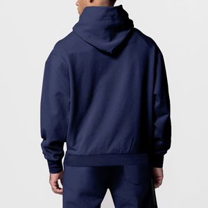 Otoño Invierno conjunto de dos piezas hombres y mujeres Casual polar cálido sólido de gran tamaño con capucha chándal manga larga deporte Sudadera con capucha traje - Product Image 3