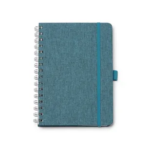 Quaderno Promozionale Sostenibile in RPET con Motivo Mughetto, Gadget Ecologico - Product Image 1