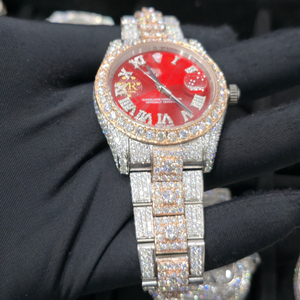 นาฬิกาควอตซ์สี่เหลี่ยมจัตุรัสแบบอนาล็อก ประดับเพชรโมอิสซาไนต์ VVS 30 กะรัต สไตล์ฮิปฮอปสุดหรูจากผู้ผลิตชั้นนำ - Product Image 5