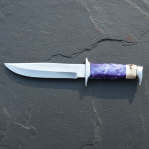 Cuchillo de Chef de Acero de Damasco con Mango de Madera, Duradero para Supervivencia al Aire Libre, Acabado Satinado, Grosor de 2.0 mm - Product Image 3