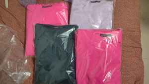 Conjunto de Ropa Formal Cómoda para Mujer, Camiseta de Manga Corta y Pantalones para Verano, Tejido Anti-Pilling, Diseño Liso - Product Image 4