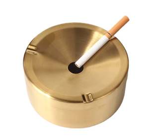 Cenicero Decorativo de Acero Inoxidable, Sin Humo, Fácil de Limpiar, Diseño Contemporáneo para Interiores/Exteriores - Product Image 1