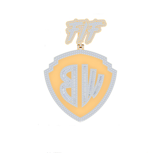 Chic Moissanite Diamant Pendentif Et Charme 14K Or E Couleur Ronde Brillant Coupe VVS2 Impeccable Exquis De Luxe Hip Hop Bijoux - Product Image 3