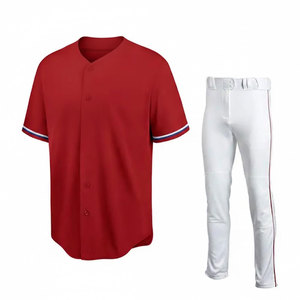 Uniforme de Béisbol Clásico para Hombre, Ligero, Transpirable, de Tela de Poliéster, Cómodo, para Entrenamiento Deportivo en Equipo, Personalizable - Product Image 1
