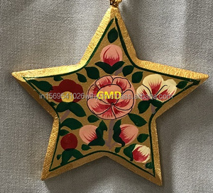 Kashmir Paper Mache Indoor Christmas Decorations <b>Stars</b> Shape Ornament - Product Image 4