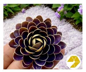 Flor de concha marina única, decoración costera para el hogar, flor de concha marina hecha a mano, regalo de boda para playa, recuerdo de verano Natural, elegancia costera - Product Image 6