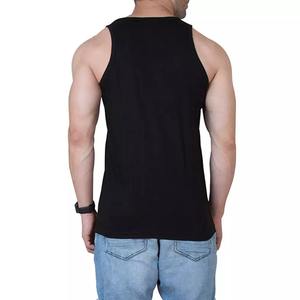 Camiseta sin mangas de gimnasio para hombre, OEM, transpirable, de secado rápido, de talla grande, atlética, entrenamiento, deporte, Fitness, logotipo personalizado, Camiseta de algodón - Product Image 4