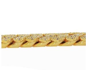 Lujo 925 Plata Iced Cuban Link Pulsera 7 Pulgadas 8 Pulgadas Diamante Hip-Hop - Product Image 5