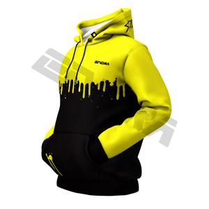 เสื้อฮู้ดกันน้ำแบบสวมหัวสำหรับผู้ชาย คุณภาพสูง สั่งทำได้ ลายพิมพ์แบบซับลิเมชั่น ผ้าฟลีซ สำหรับฤดูหนาว ลายเรียบ - Product Image 6