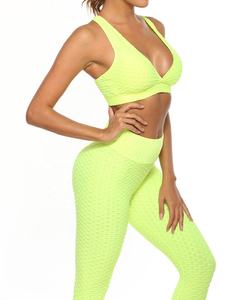 Conjunto de Yoga de bajo costo para mujer, ropa de gimnasio de dos piezas sin costuras, ropa de fitness barata, ropa deportiva al por mayor para uso de entrenamiento - Product Image 6