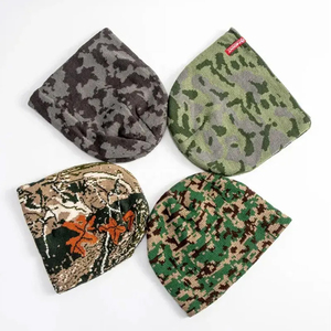 Gorro de jacquard personalizado al por mayor para hombres y mujeres gorros de invierno personalizados gorro de camuflaje gorro de acrílico suave transpirable - Product Image 1