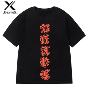 เสื้อยืดผู้ชายผ้าคอตตอนใส่สบายสะพายไหล่ลำลองทรงหลวมพิมพ์ลายแบบกำหนดเอง - Product Image 3