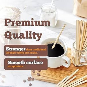 Palitos de abedul ecológicos de 165mm, opción desechable perfecta para café y té - Product Image 1