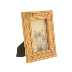 <b>Rustic</b> Weave Handcrafted Solid Wood & Rattan Woven <b>Frame</b> Collection for Bohemian, Vintage, and Contemporary Spaces - Product Image 5