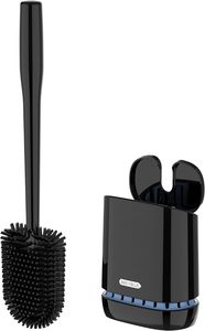 Brosse et support pour cuvette de toilette MR.SIGA, brosse de toilette murale, noire - Product Image 4