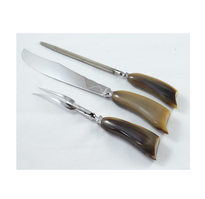 ช้อนเขาควายด้ามจับเหล็กแบบแบนใช้ซ้ำได้ด้ามจับแตรกลมแบบสั่งทำได้ - Product Image 4