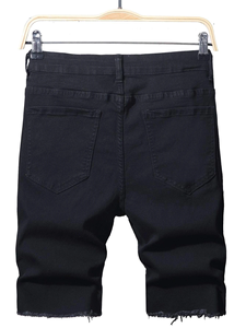 Marque vêtements hommes été court jean 100% coton taille moyenne Style décontracté Cargo Shorts séchage rapide Anti-rides - Product Image 3