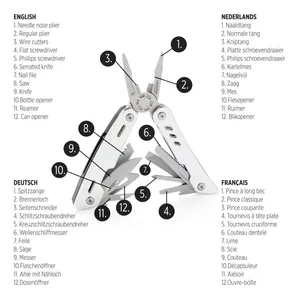 Herramienta Multiusos Sólida Personalizada de 12 Funciones para Cuchillos y Accesorios - Product Image 5