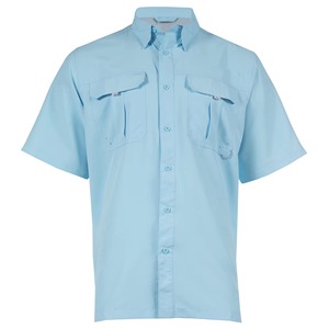 Comprar al por mayor de poliéster transpirable de peso pesado de manga corta con múltiples bolsillos ropa de pesca superior para los hombres - Product Image 4