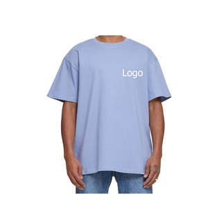 Camiseta extragrande de rizo de algodón pesado para hombre, alta calidad, hombro caído, costilla, cuello redondo, diseño de logotipo personalizado, algodón 100%, compra en blanco - Product Image 2