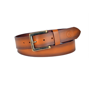 Cinturón de cuero genuino de último diseño con cinturón de cuero informal ajustable del exportador indio - Product Image 4