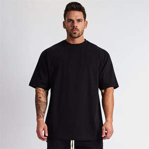 <b>Men</b> <b>Plus</b> <b>Size</b> 100% Cotton Oversized <b>T</b>-<b>shirts</b> for <b>men</b> Drop Shoulder Streetwear Gym Wear <b>t</b>-<b>shirt</b> For <b>Men</b> - Product Image 2