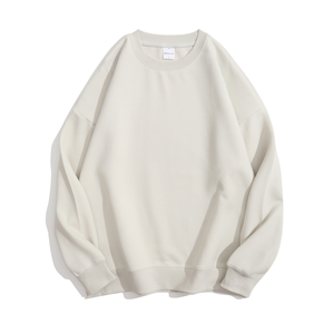 Sweat-shirt unisexe basique à col rond, pull-over uni à manches longues, couleur unie, décontracté, coupe ample, polaire doux, plusieurs couleurs - Product Image 1