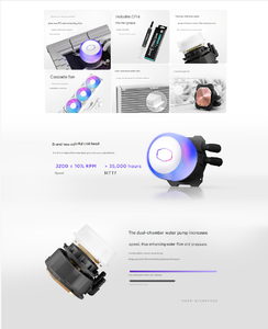 ชุดระบายความร้อนด้วยน้ำสำหรับ CPU MasterLiquid B360 Pro ขนาด 360 มม. สำหรับคอมพิวเตอร์ตั้งโต๊ะ ระบบระบายความร้อนแบบ All-in-One เงียบ - Product Image 4