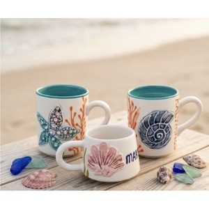 Mug en céramique 3D personnalisé, peint à la main, motif citron et marin, fait main, cadeau promotionnel - Product Image 4