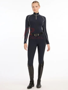 Couche de base pour femmes en gros tricot extensible innovant, léger et doux au toucher, matériau flexible et respirant avec OEM pour le fitness - Product Image 3