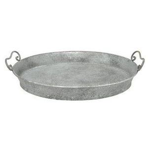 Set of 2 Galvanized Table Top Food Trays <b>Marvelous</b> Design Different Sizes Tableware Home Serving Trays Stylish Durable Serving - Product Image 3
