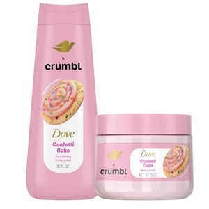 Dove X Crumbl Moisturizing <b>Body</b> Wash & <b>Scrub</b> | Confetti Cake Scent | Moisturizing Liquid Hand Wash | Deodorant Stick - Product Image 2
