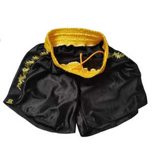 Pantalones cortos de Muay Thai de secado rápido transpirables y ligeros de alta demanda, ropa de artes marciales teñida lisa - Product Image 1